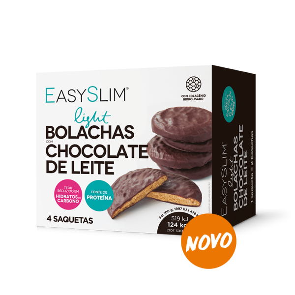 Easyslim Light Saquetas Bolachas Chocolate e Leite 26G X4